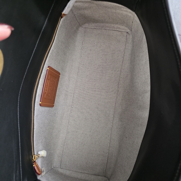 Coach CDZ12 Turnlock Haversack Black Leather Brass Shoulder Bag NWT - Picture 13 of 16